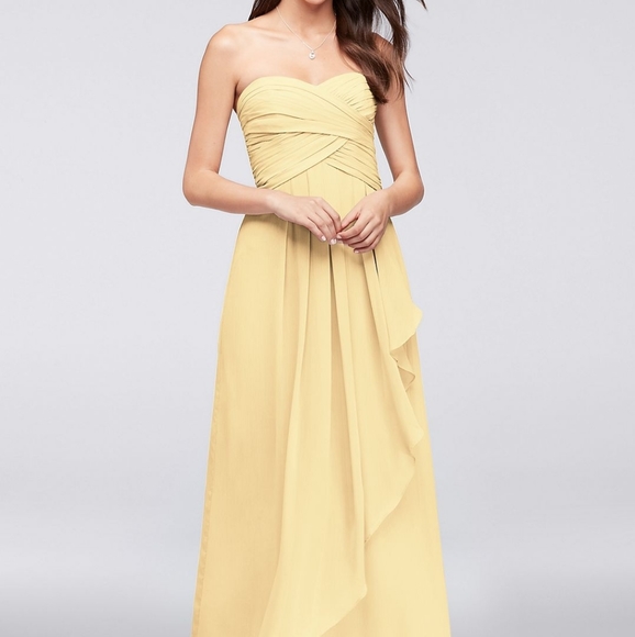 david's bridal canary yellow dress